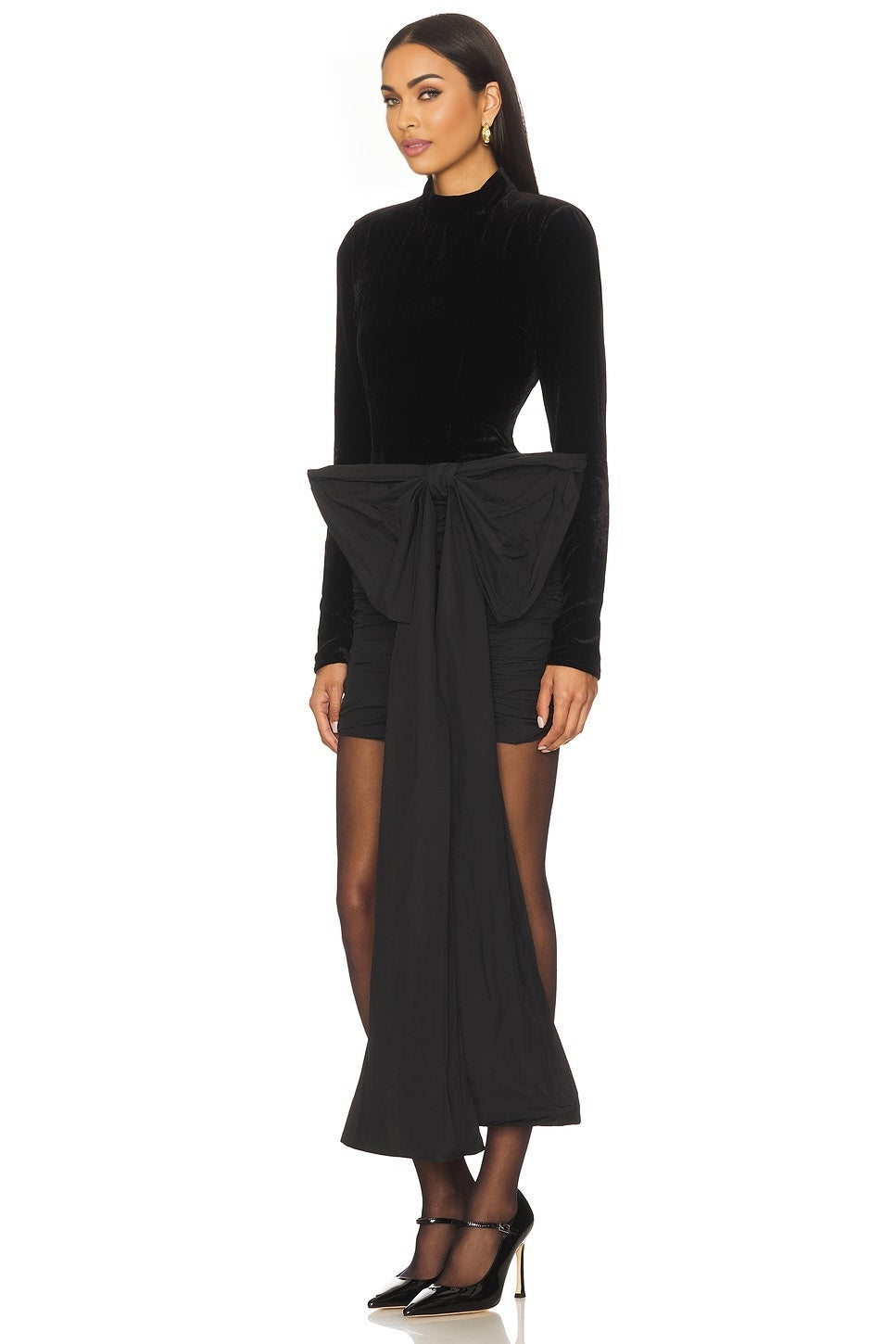 Velvet Bow Mini Dress ROTATE