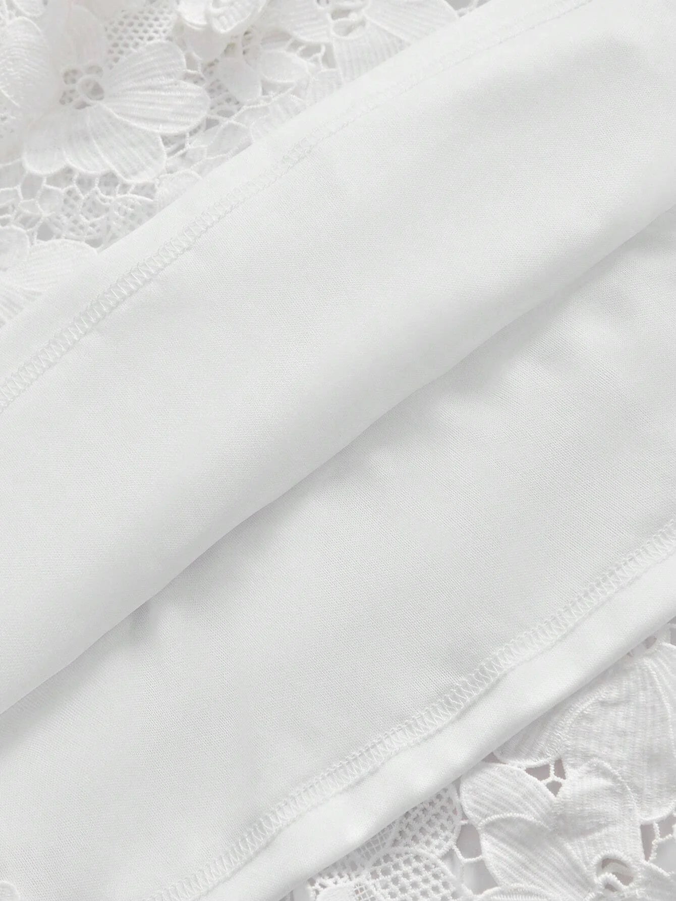 1pc White Long Sleeve Lace ALine Formal Dress Suitable For Cocktail Party Birthday Party And Other