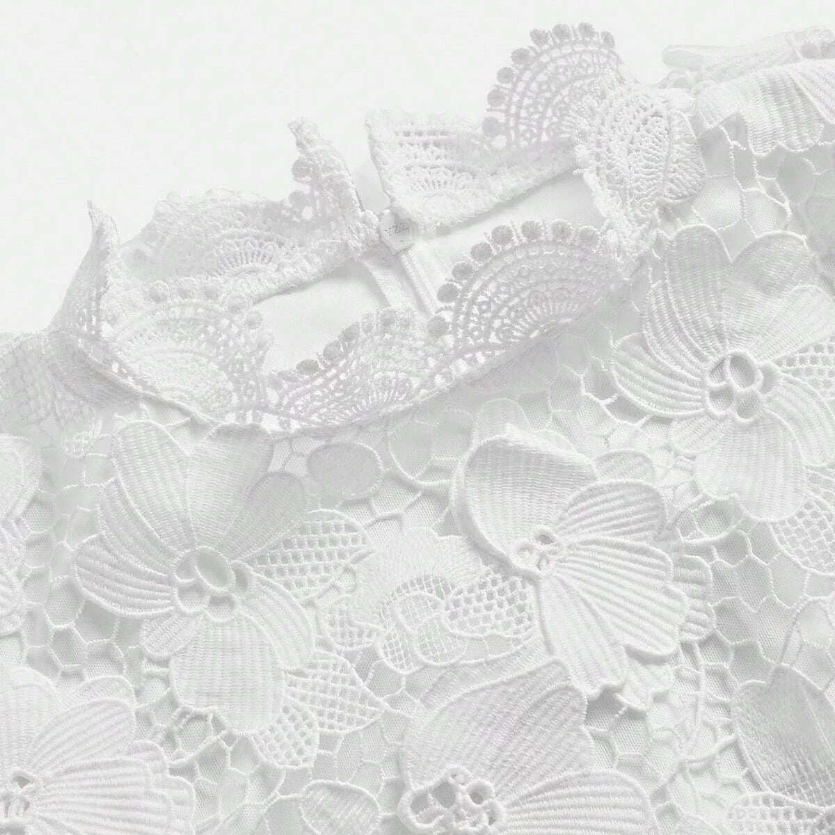 1pc White Long Sleeve Lace ALine Formal Dress Suitable For Cocktail Party Birthday Party And Other