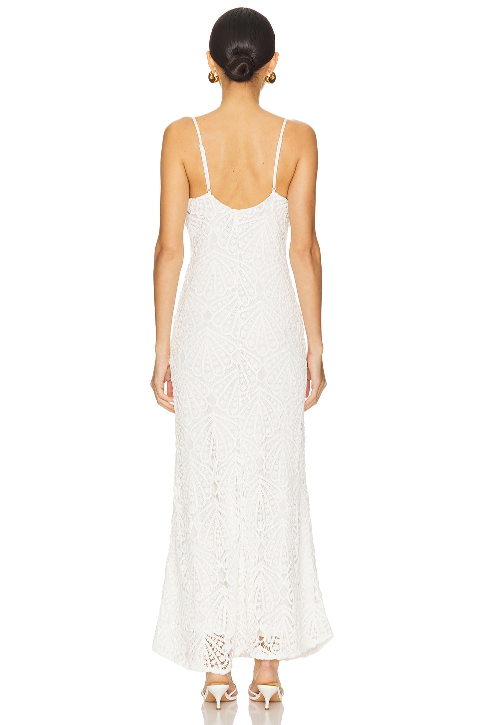 Adoni Crochet Midi Dress Bardot