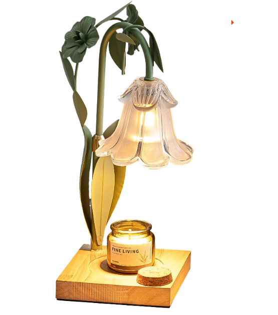 Modern Electric Candle Warmer with Wood Plate Aromatherapy Scented Candle Melter