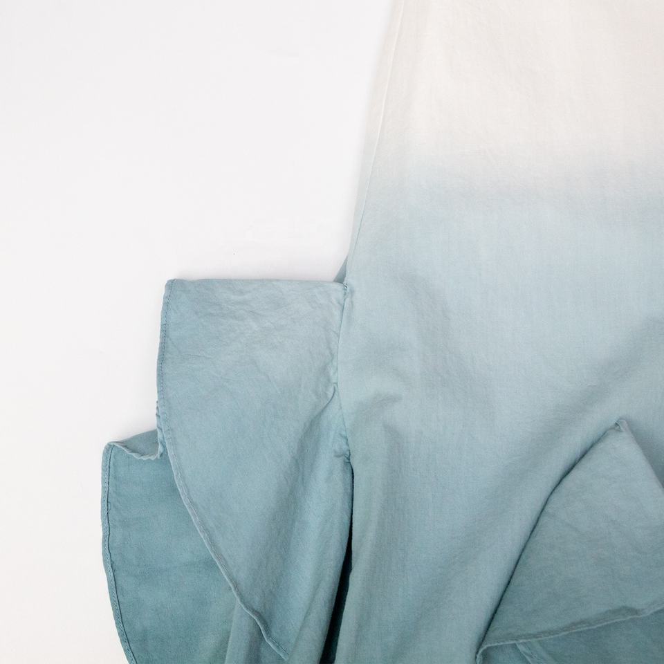 Maxi Skirt – Ombre Pleated – High Waist – Bohemian Ruffle Hem Style