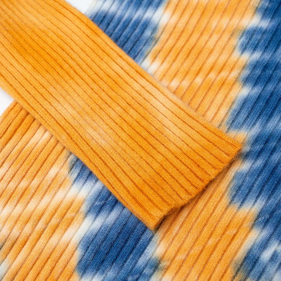 Knit Top – Colorful Turtleneck – Psychedelic Punk Style – Luxury Winter Wear