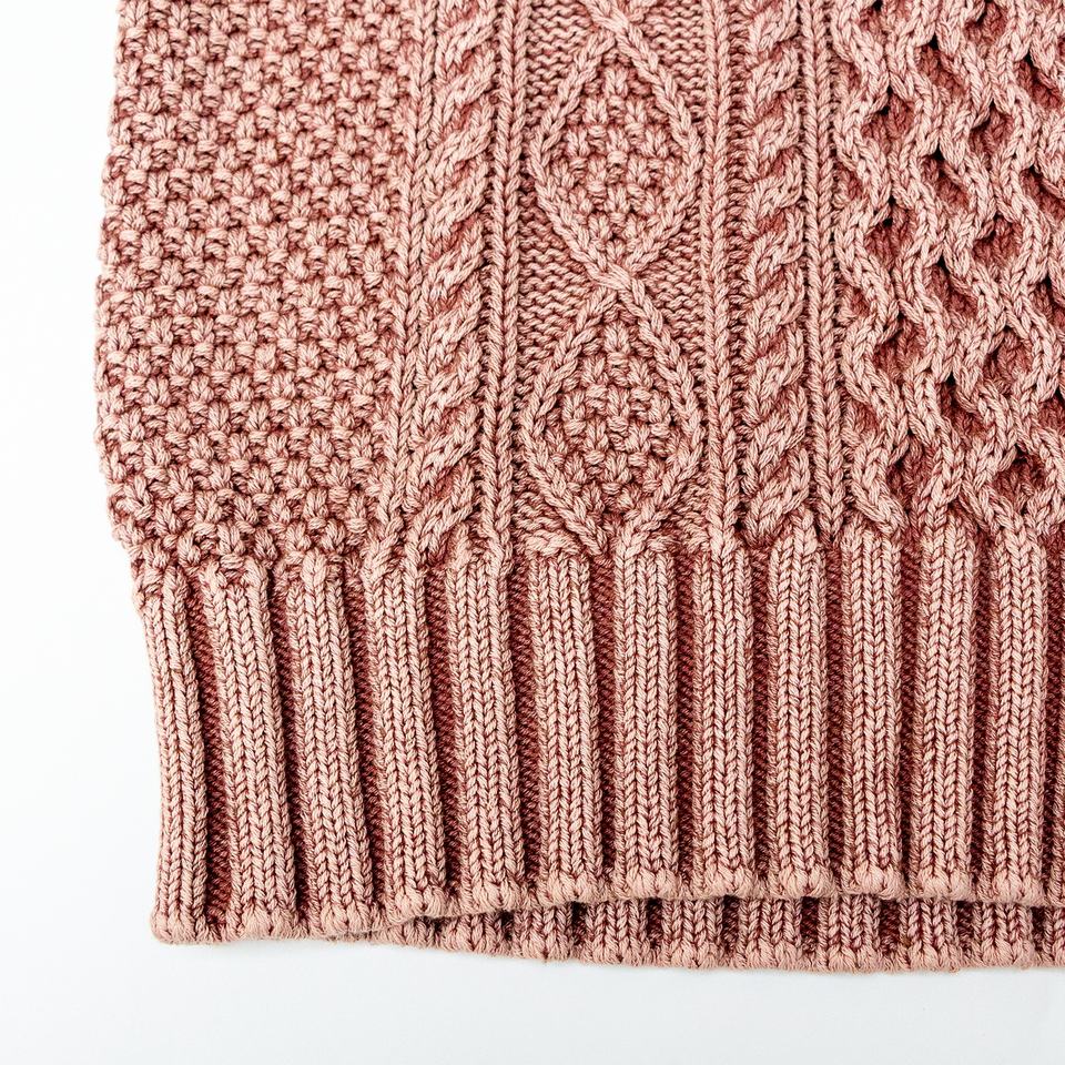 Sweater – Aran Cable Knit – Heavyweight Pullover – Elegant Winter Style