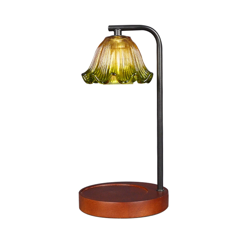 Van Hoef Non-Fire Melting Candle Warmer Lamp – Metal, Glass & Wood