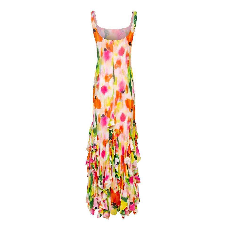 Maxi Dress – Boho Floral Print – Spaghetti Straps – Modern Romantic Style