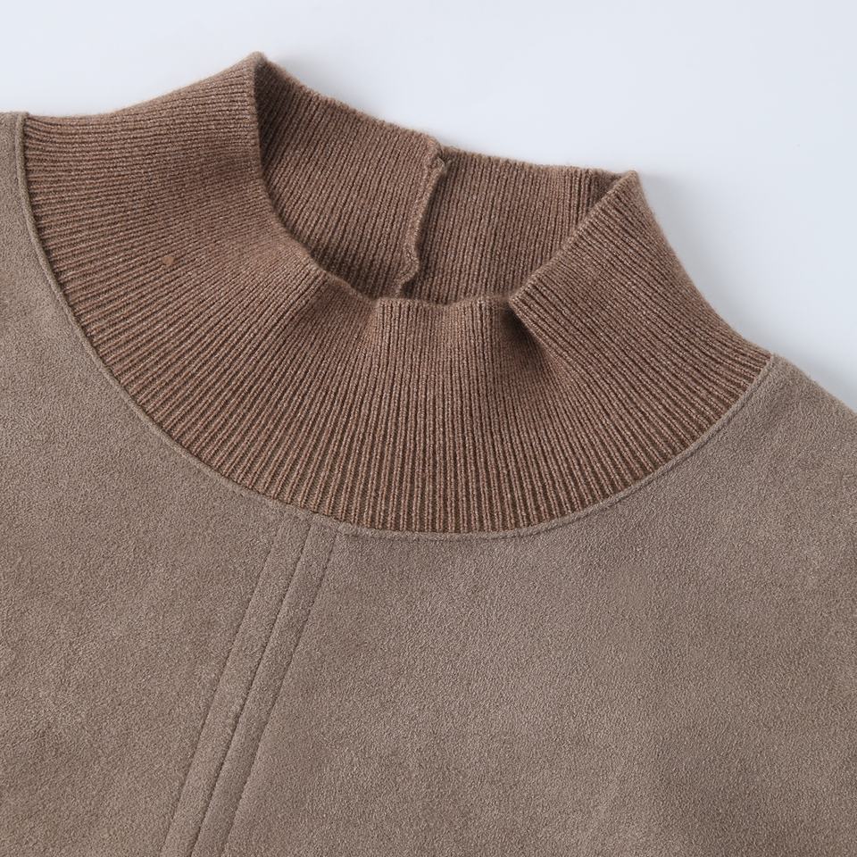 Pullover – Y2K Patchwork Design – High Neck – Trendy Streetwear Style