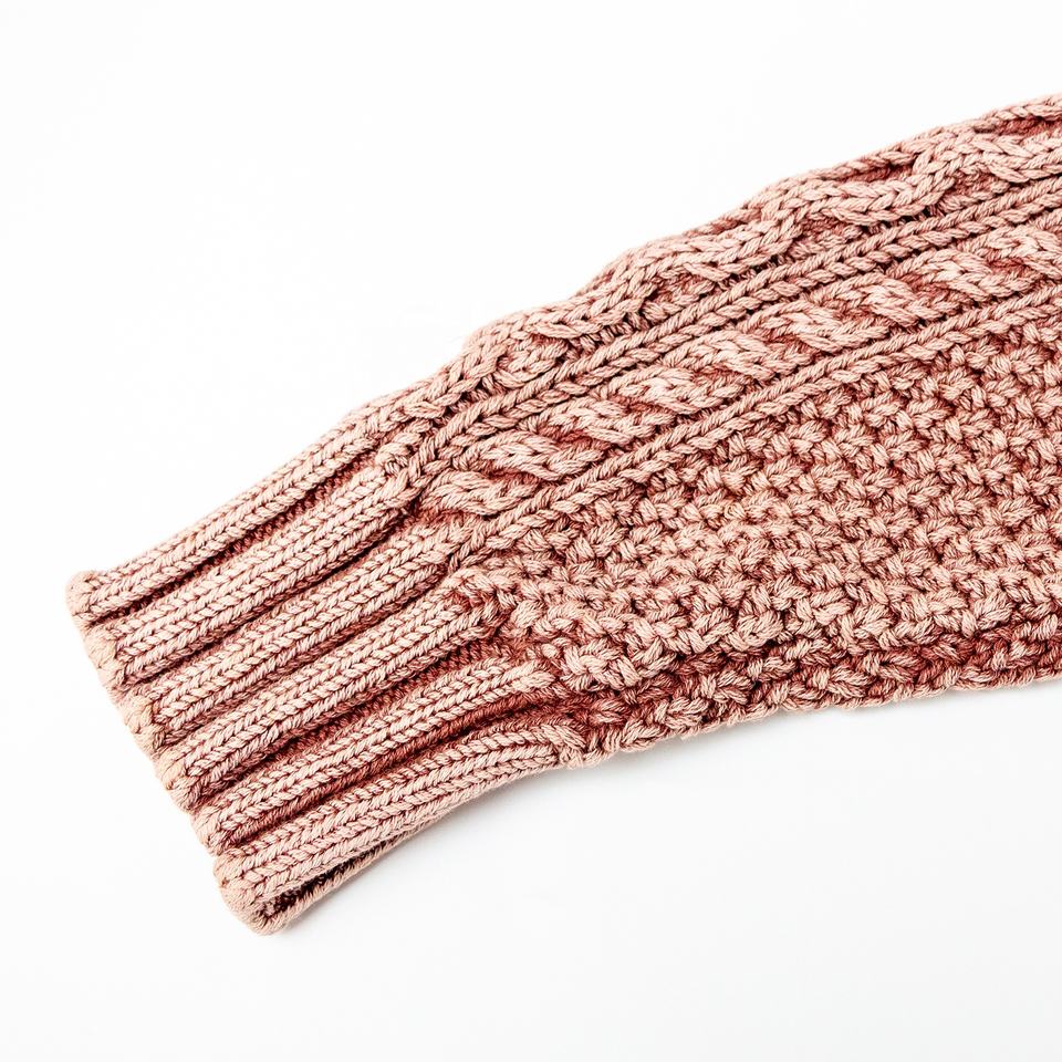 Sweater – Aran Cable Knit – Heavyweight Pullover – Elegant Winter Style