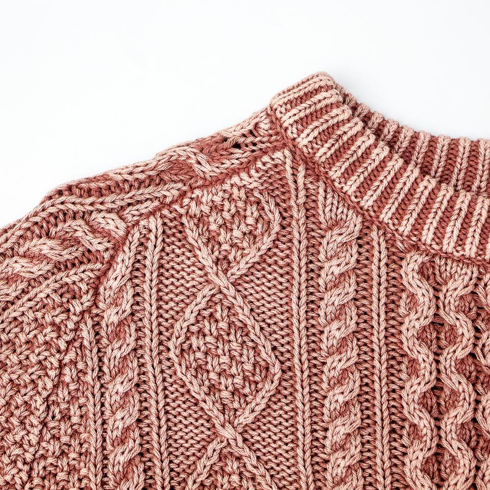 Sweater – Aran Cable Knit – Heavyweight Pullover – Elegant Winter Style