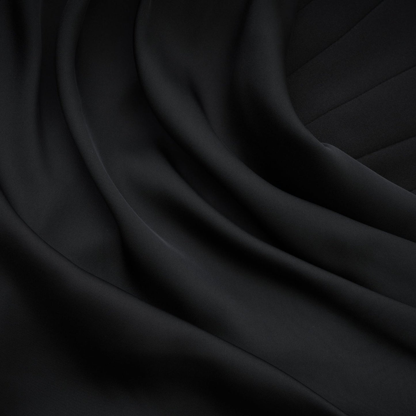 Black sleeveless dress with spaghetti straps square neck draped design and rear zip fastening mini length composed of 80% Polyester 20% Cotton