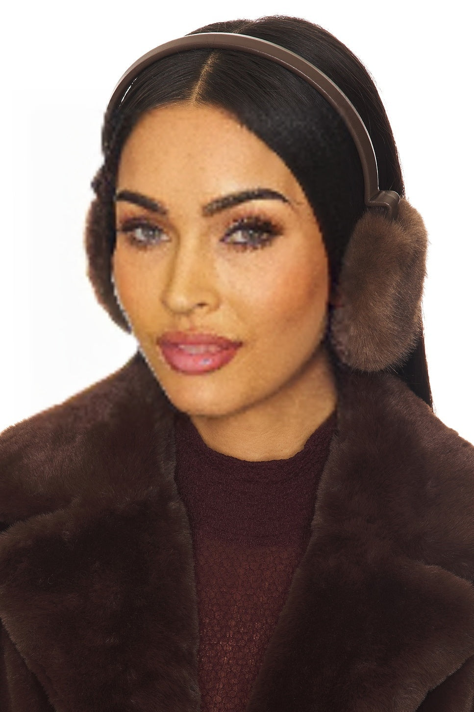 Faux Mink & Leather Earmuffs jocelyn