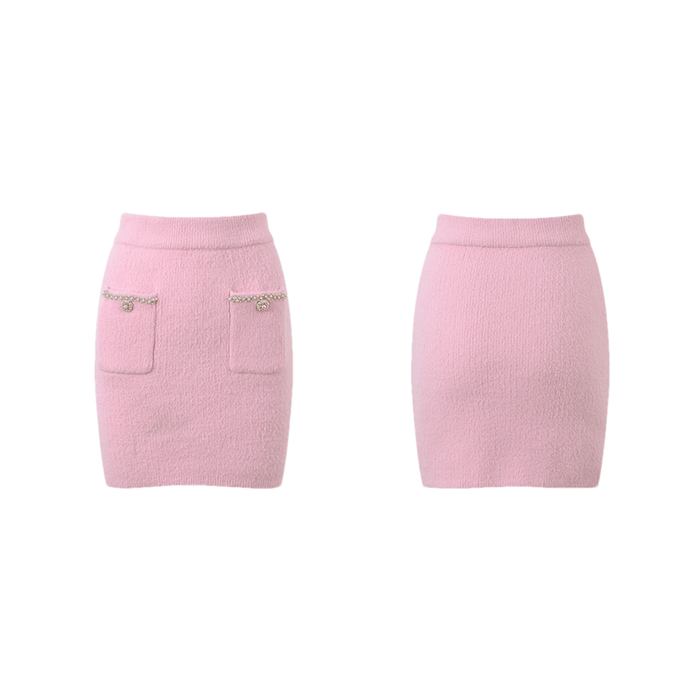 Annie Jacket & Skirt Annie Pink Faux Pearl Embellished Matching