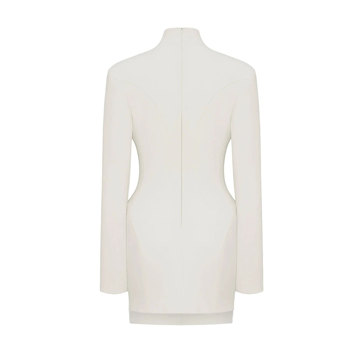 Adriana White Barrel Design Jacket Skirt Set