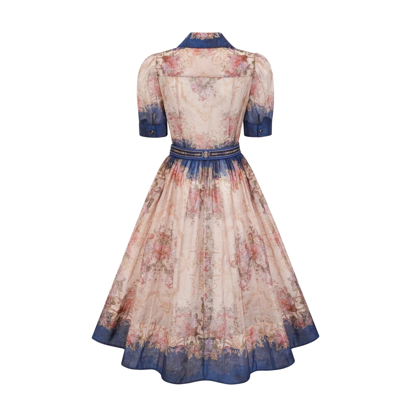 Aélis patternprint midi dress