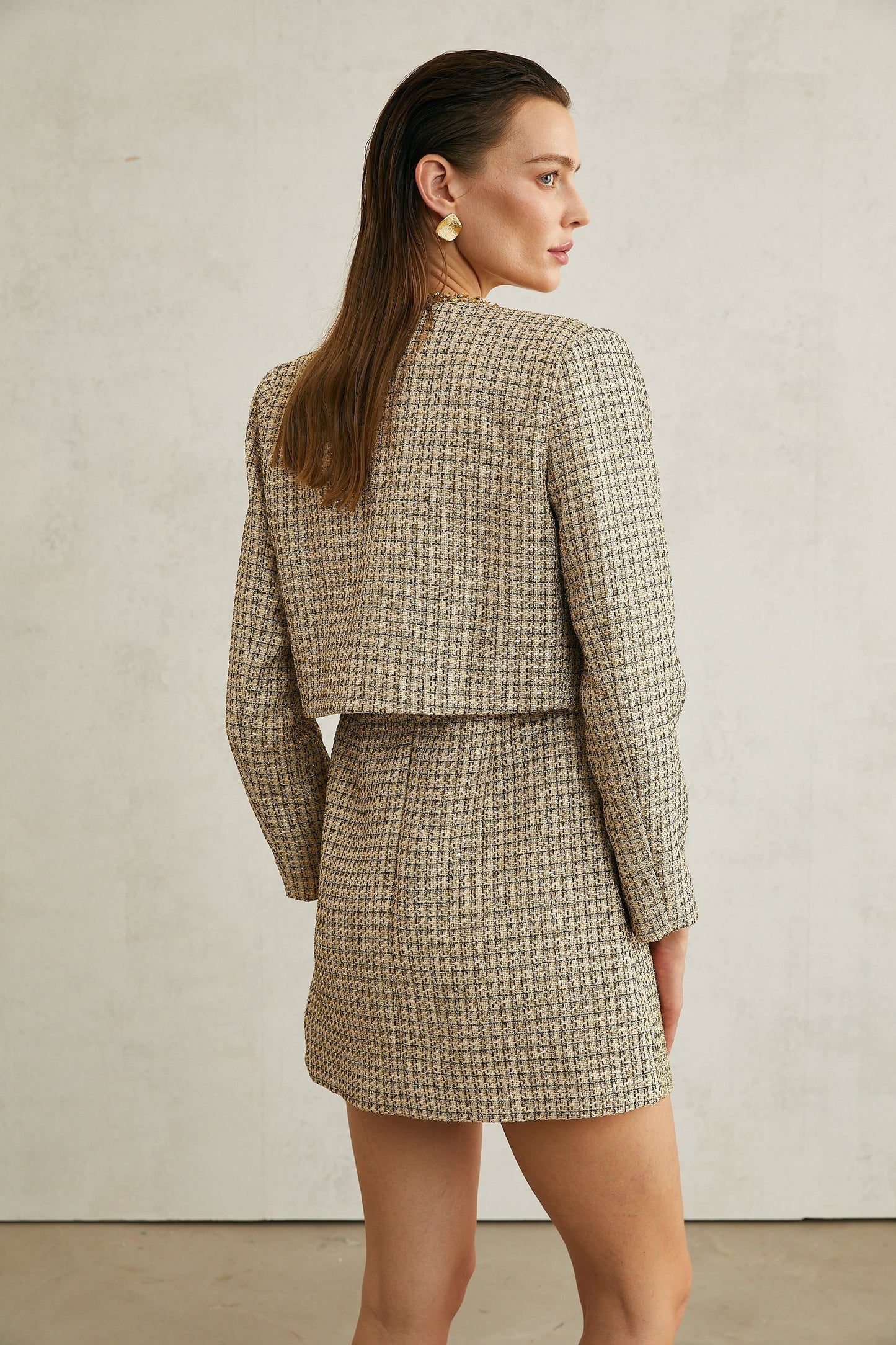 Agathe sequinembellished tweed jacket