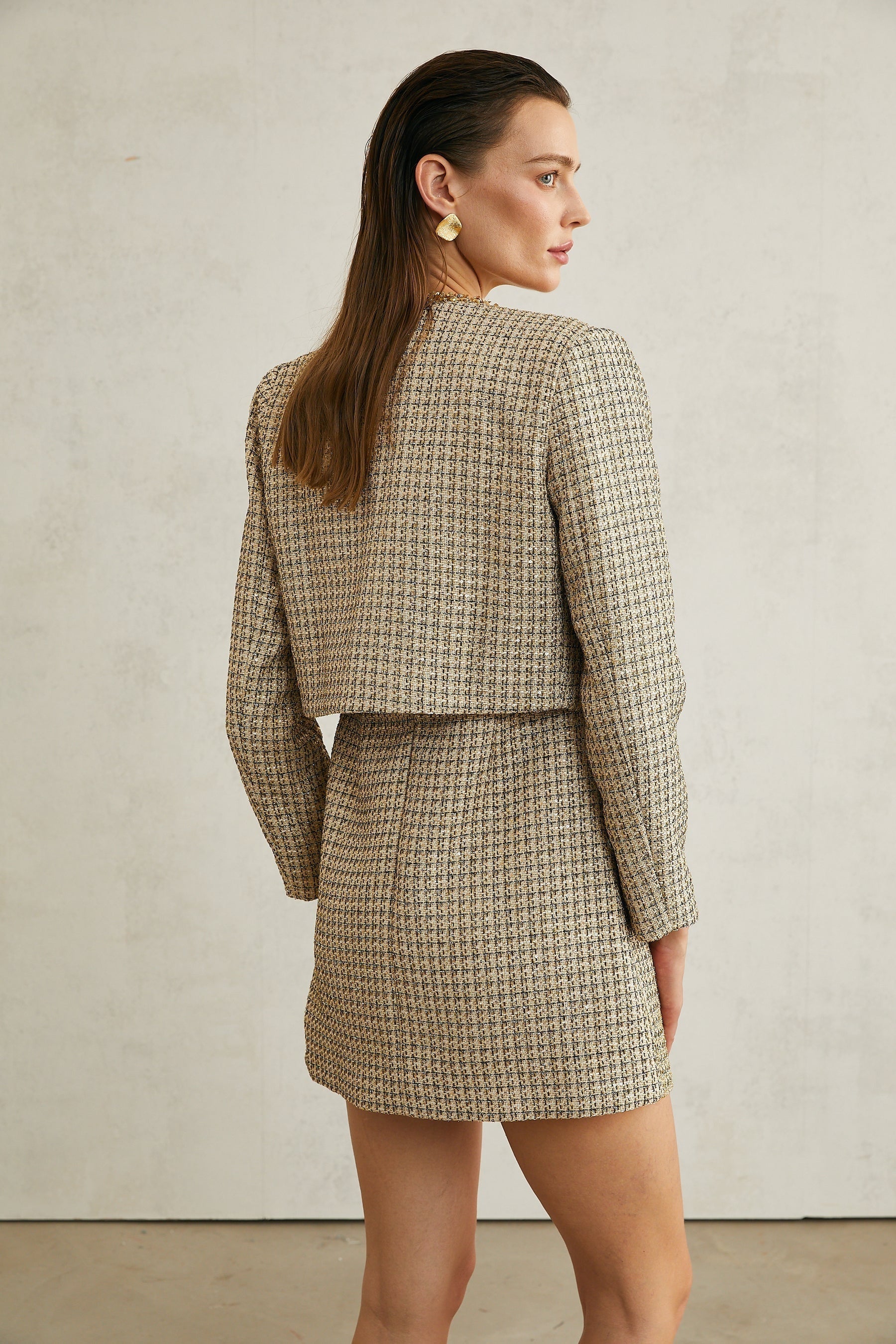 Agathe sequinembellished tweed jacket