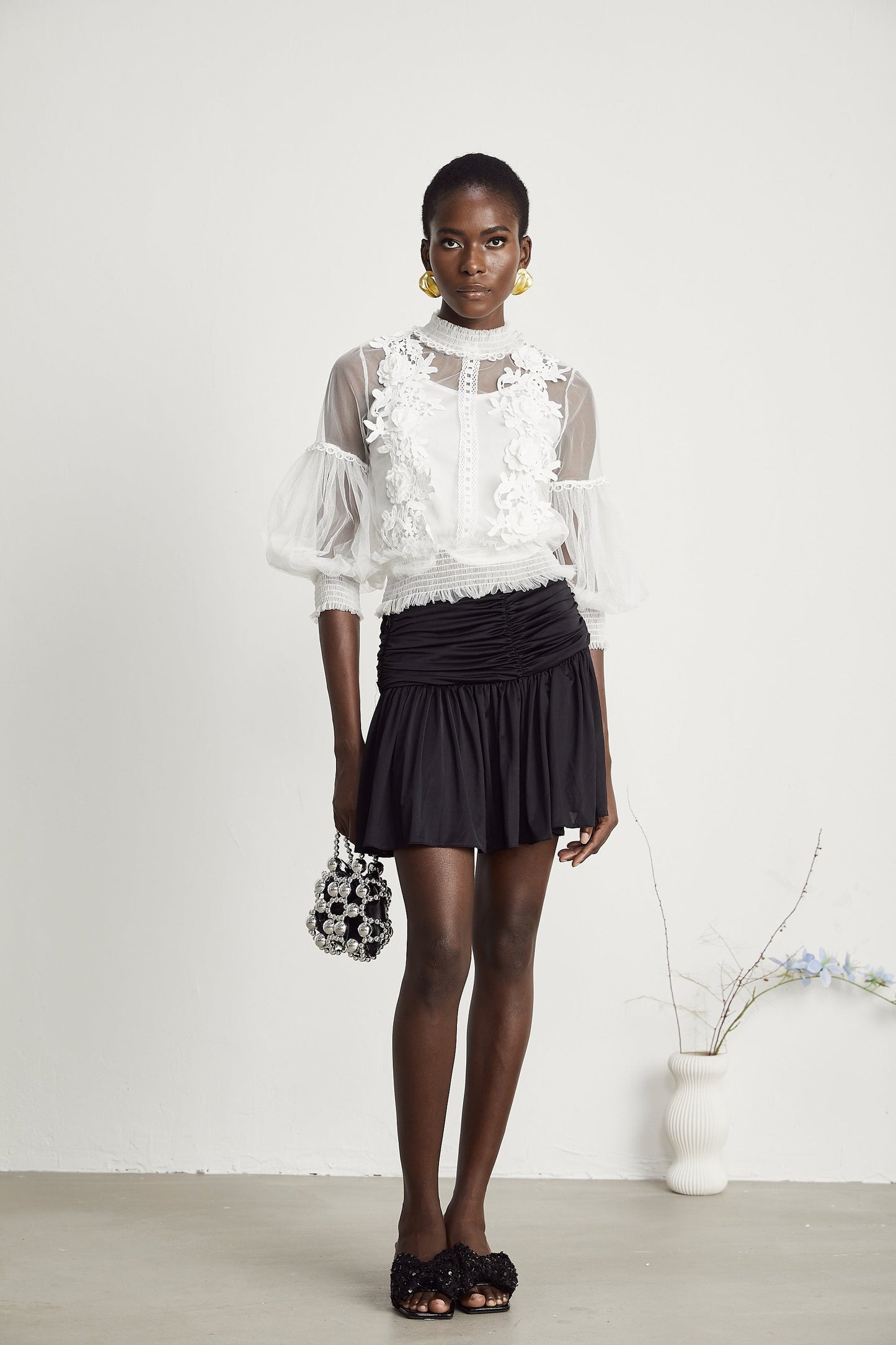 Aiza floral semisheer top