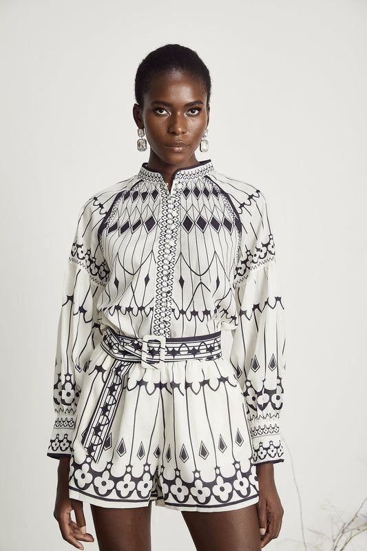 Allie graphicprint shirt  shorts matching set