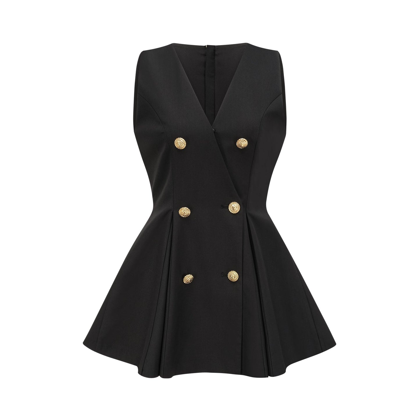 Amira doublebreasted flared mini dress