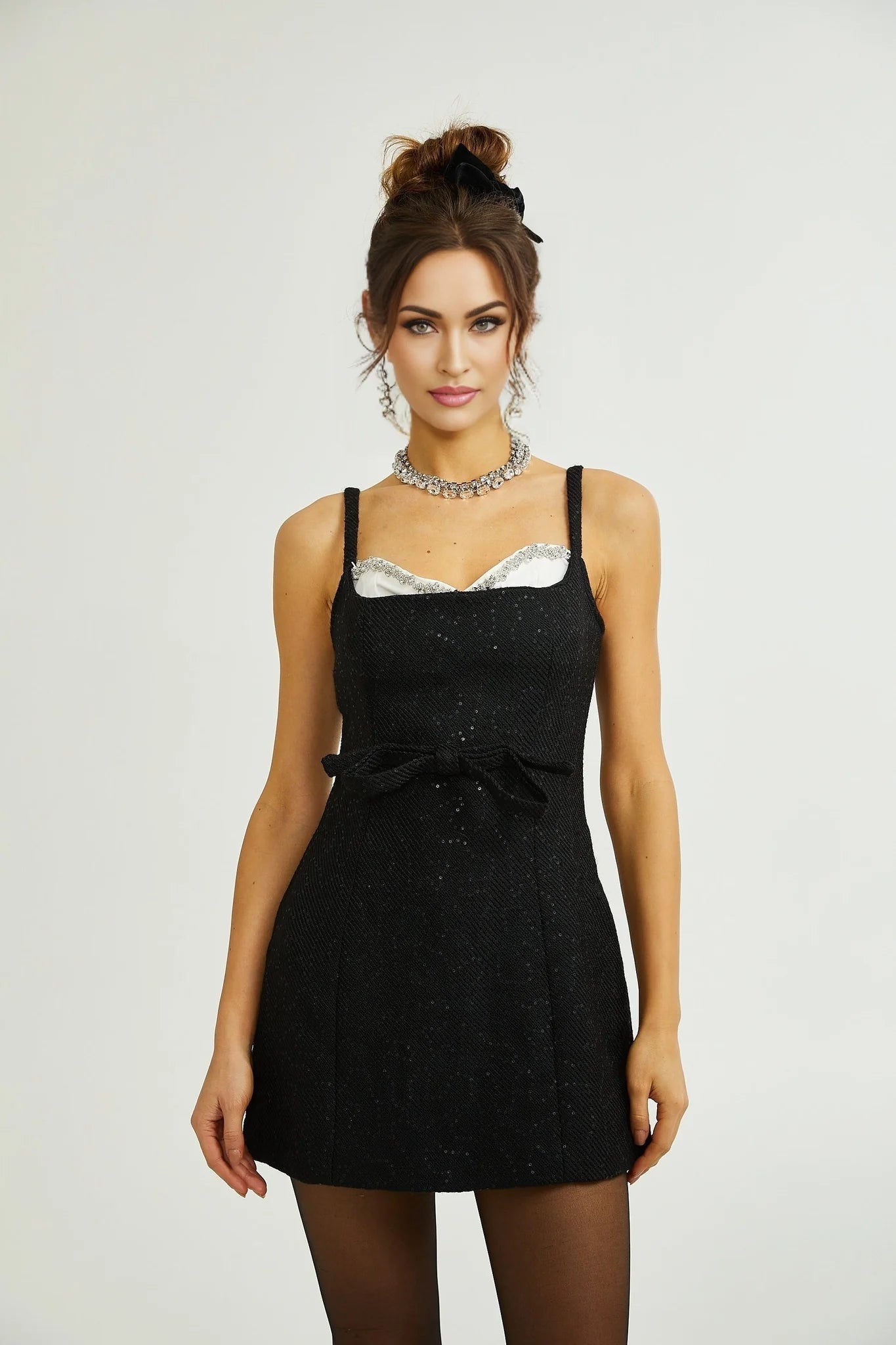 Amore crystal sequinned dress