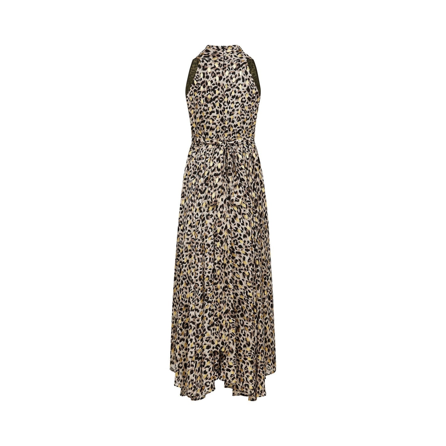 Angélique Vneck leopardprint midi dress
