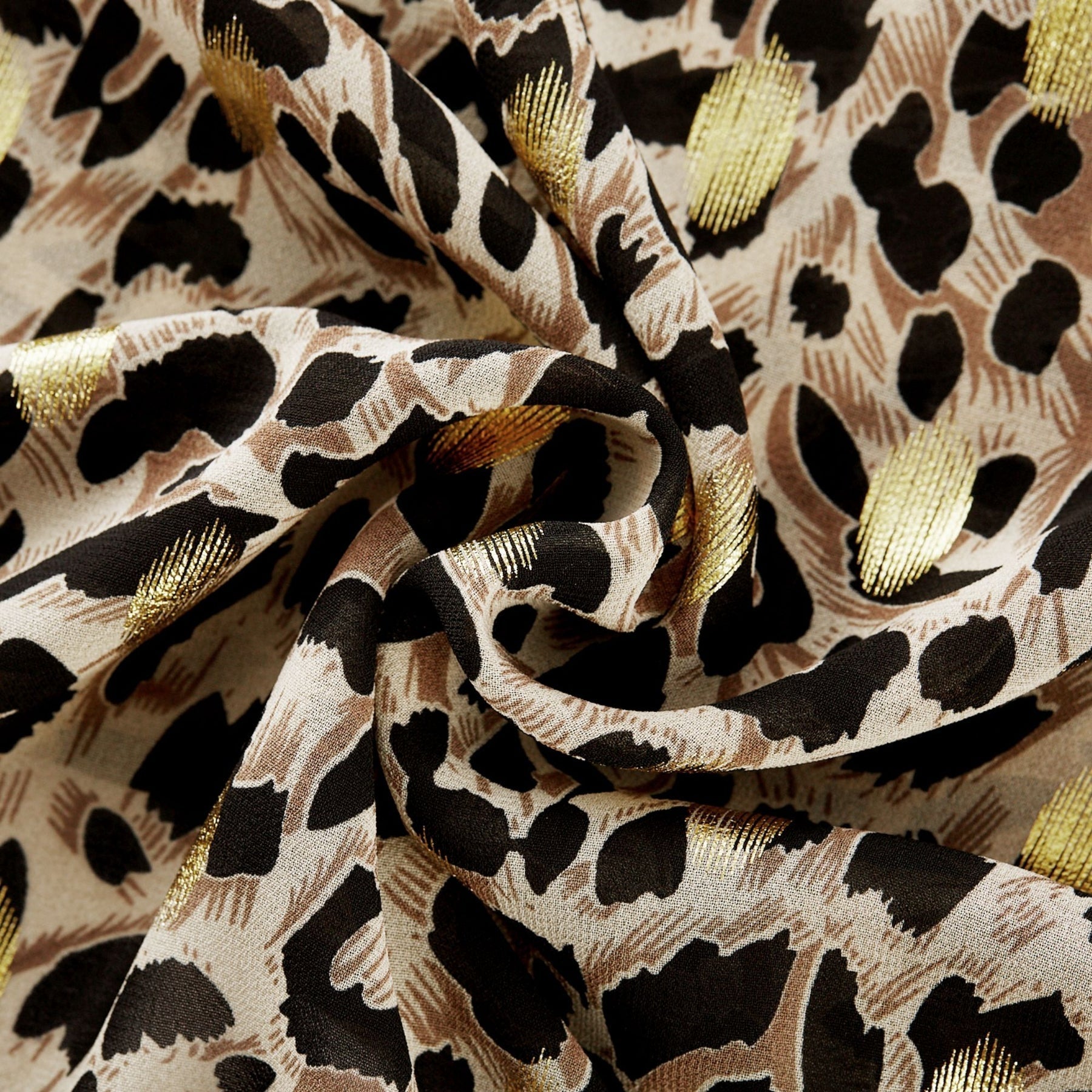 Angélique Vneck leopardprint midi dress