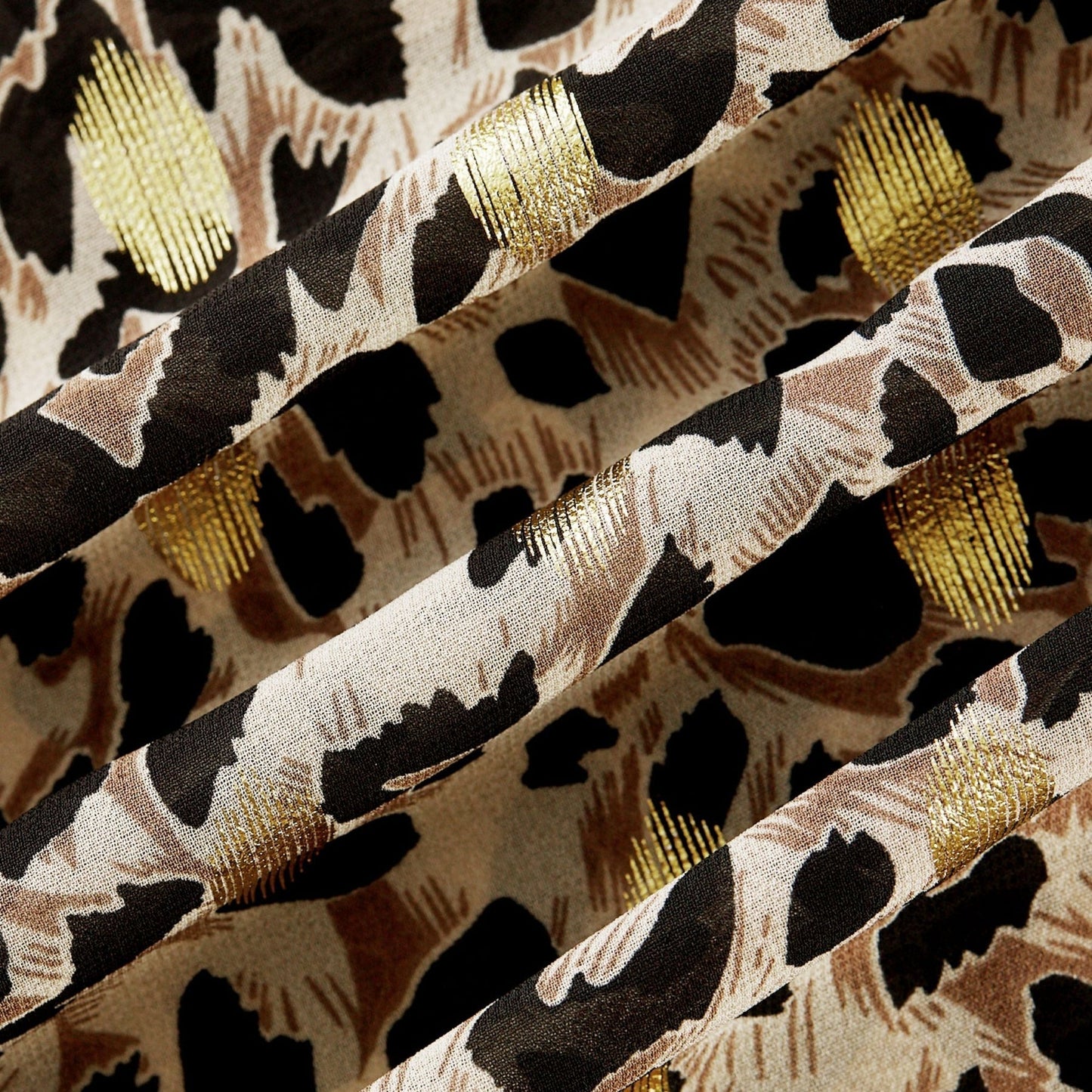 Angélique Vneck leopardprint midi dress