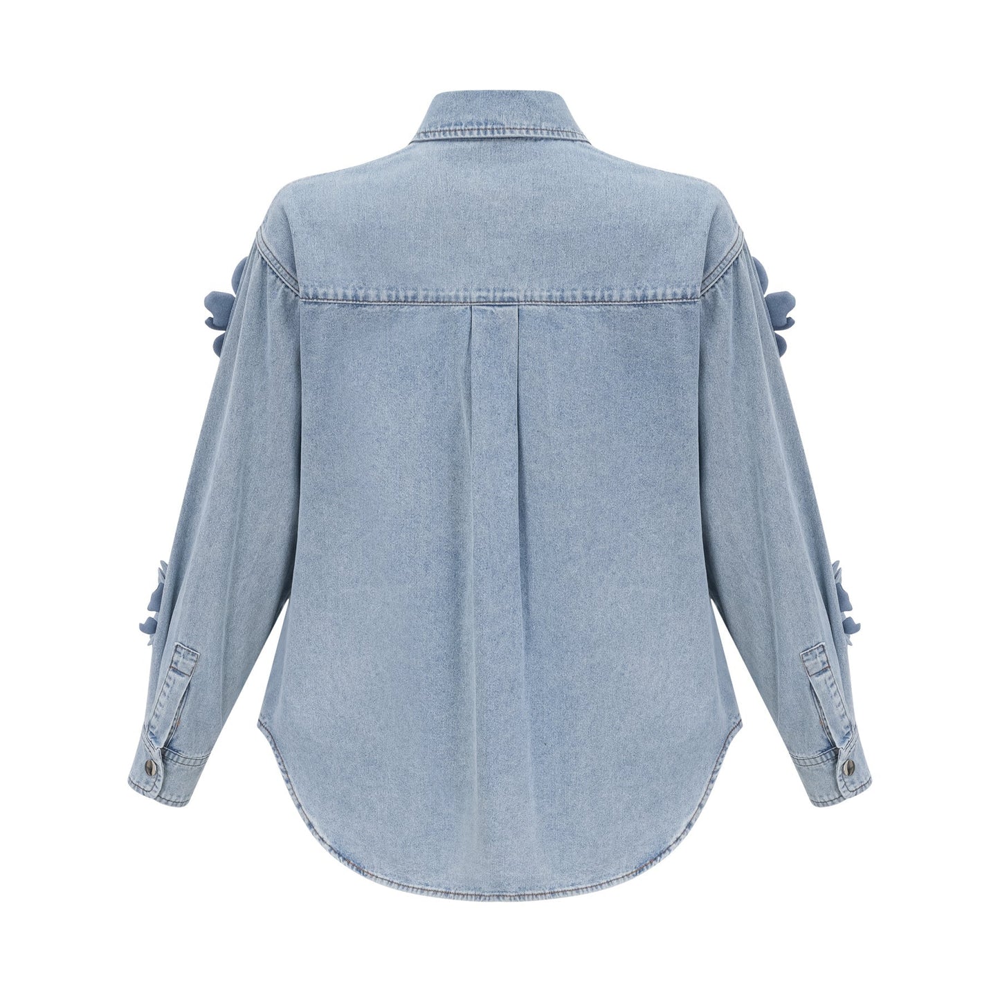 Armelle floralappliqué denim shirt