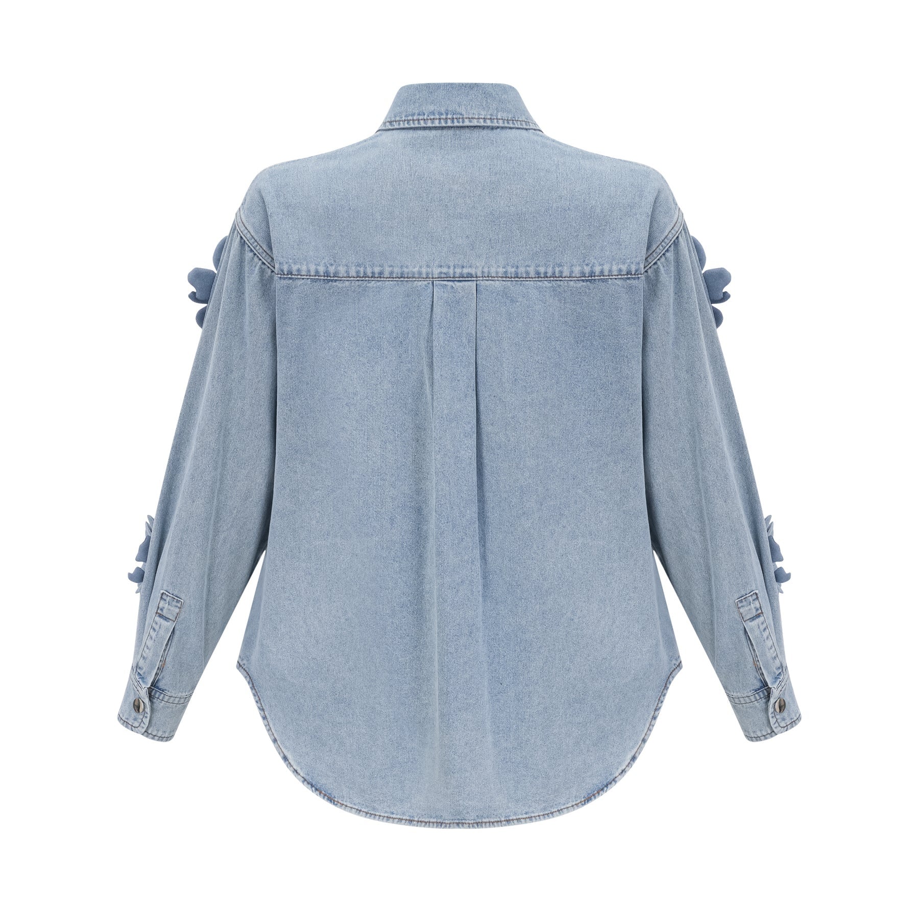Armelle floralappliqué denim shirt