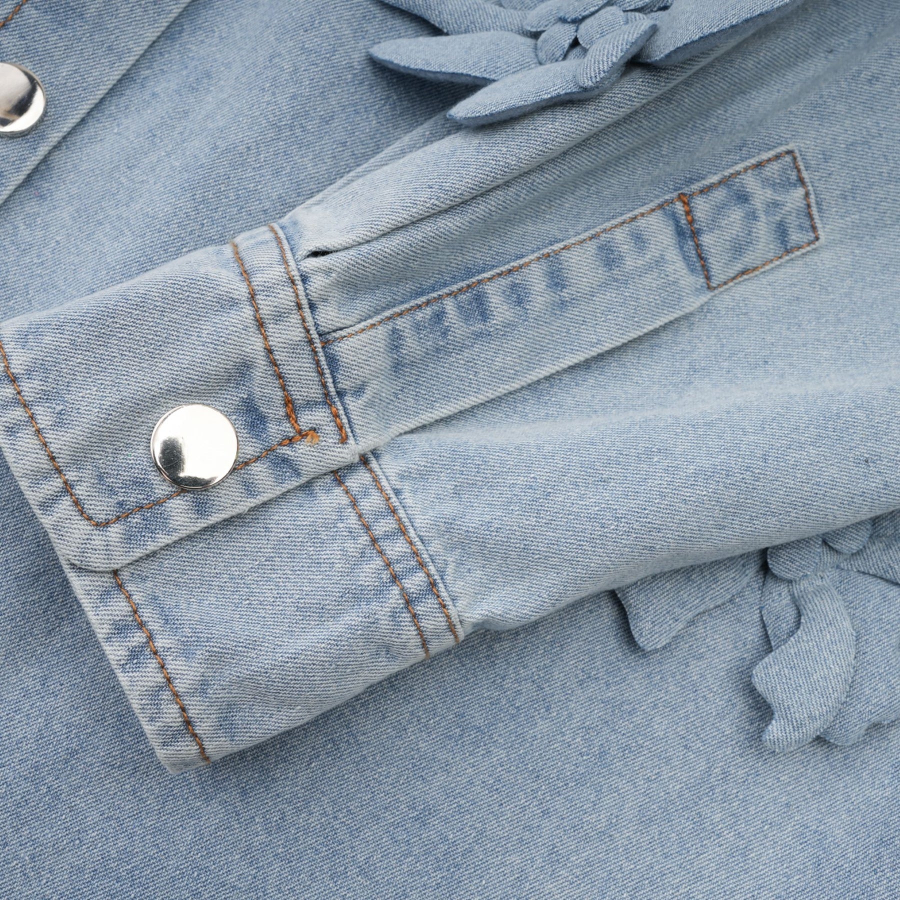 Armelle floralappliqué denim shirt