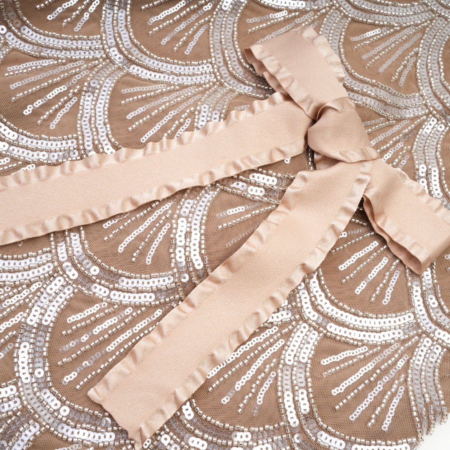 Astrid brown embellished mini dress