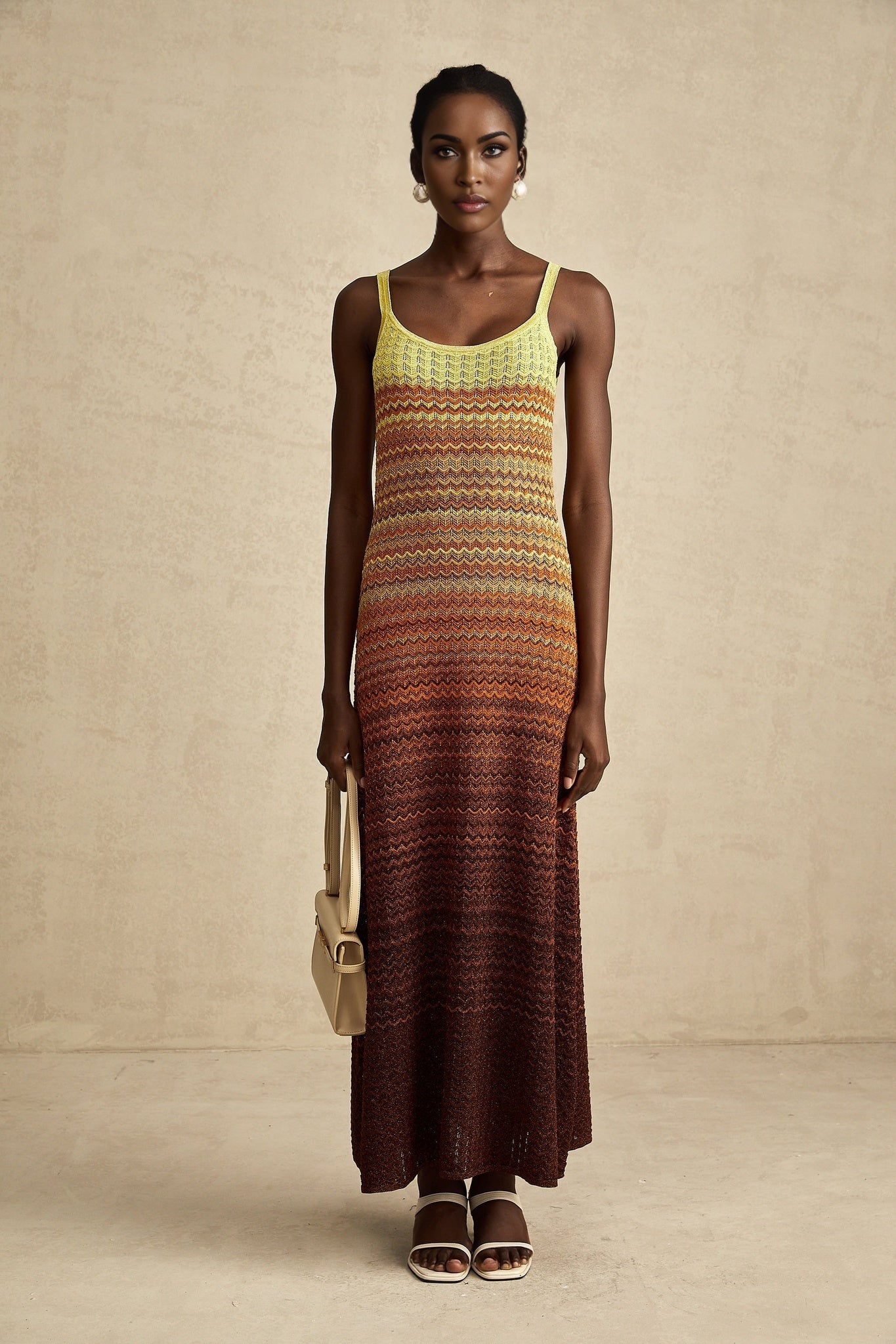 Audrey gradient knitted maxi dress