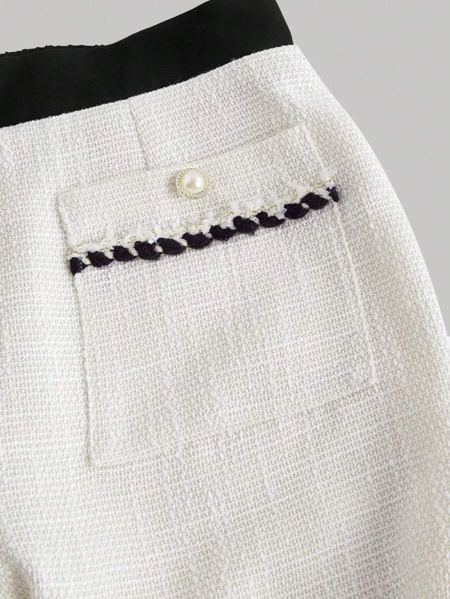 Autumn Casual Retro LaceUp Front SplicedWideLeg Pants Winter Trousers Elegant Trousers Going Out