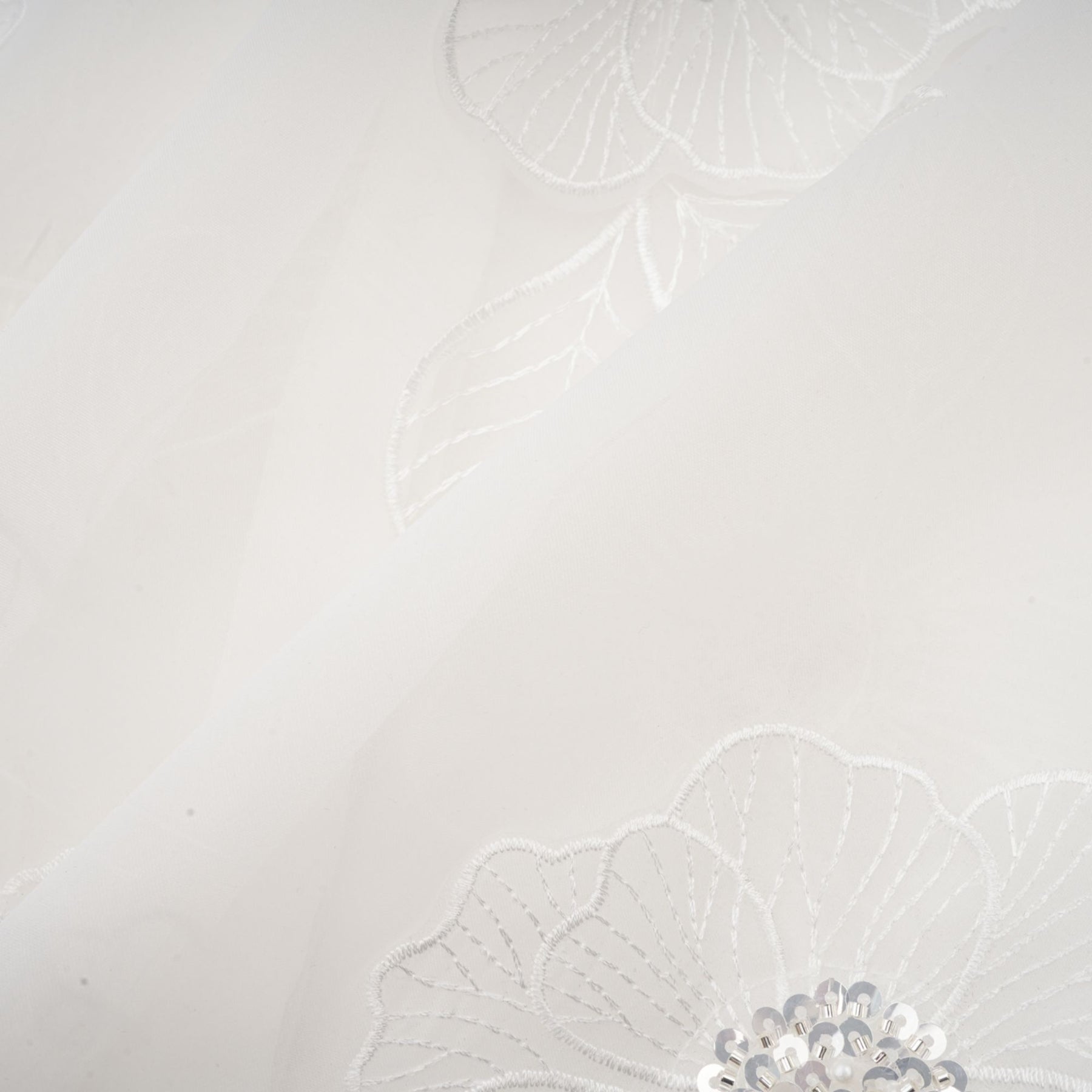 Béatrix white embellished semisheer shirt