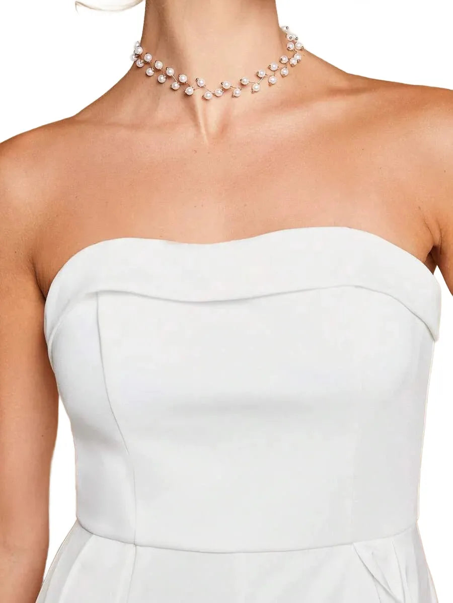 Belle Solid Tube Overlay Jumpsuit