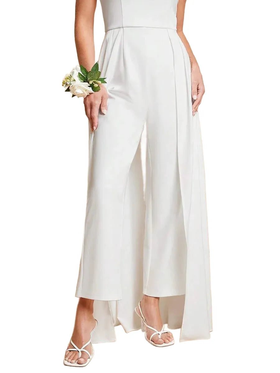 Belle Solid Tube Overlay Jumpsuit