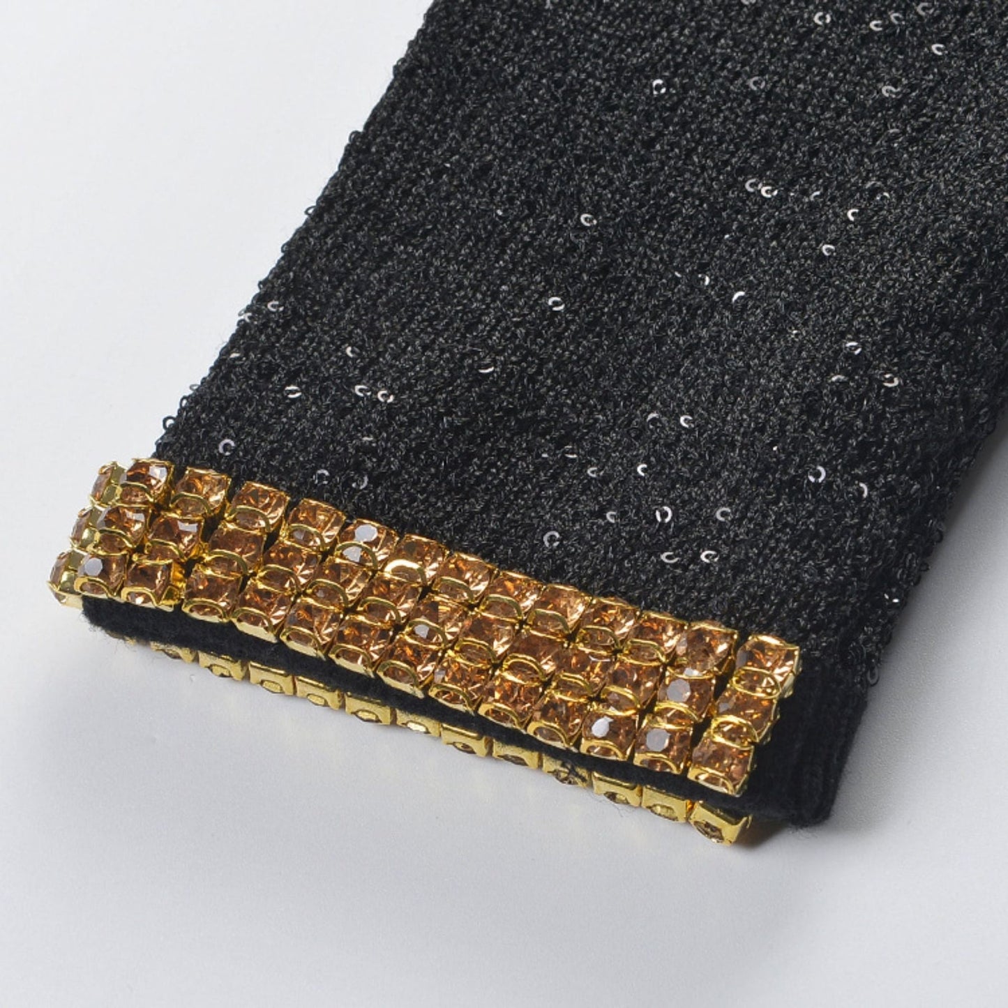 Blandine black sequin jacket skirt matching set
