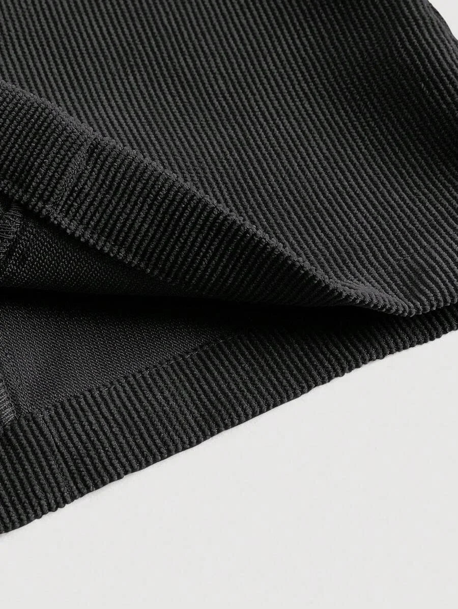 Button Front Corduroy Skirt