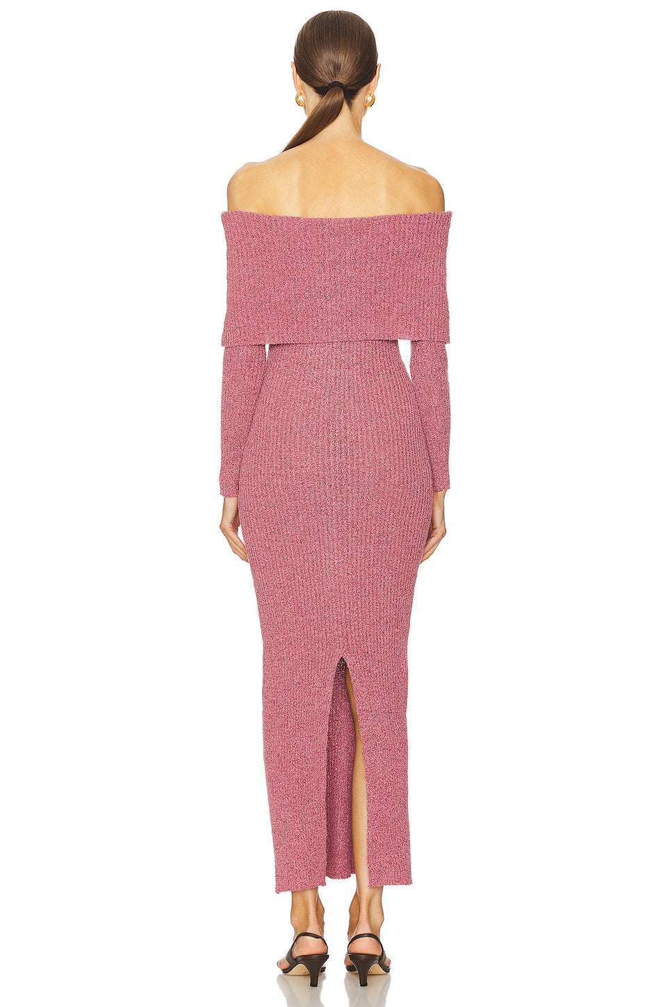 Lenora Off Shoulder Dress Line & Dot