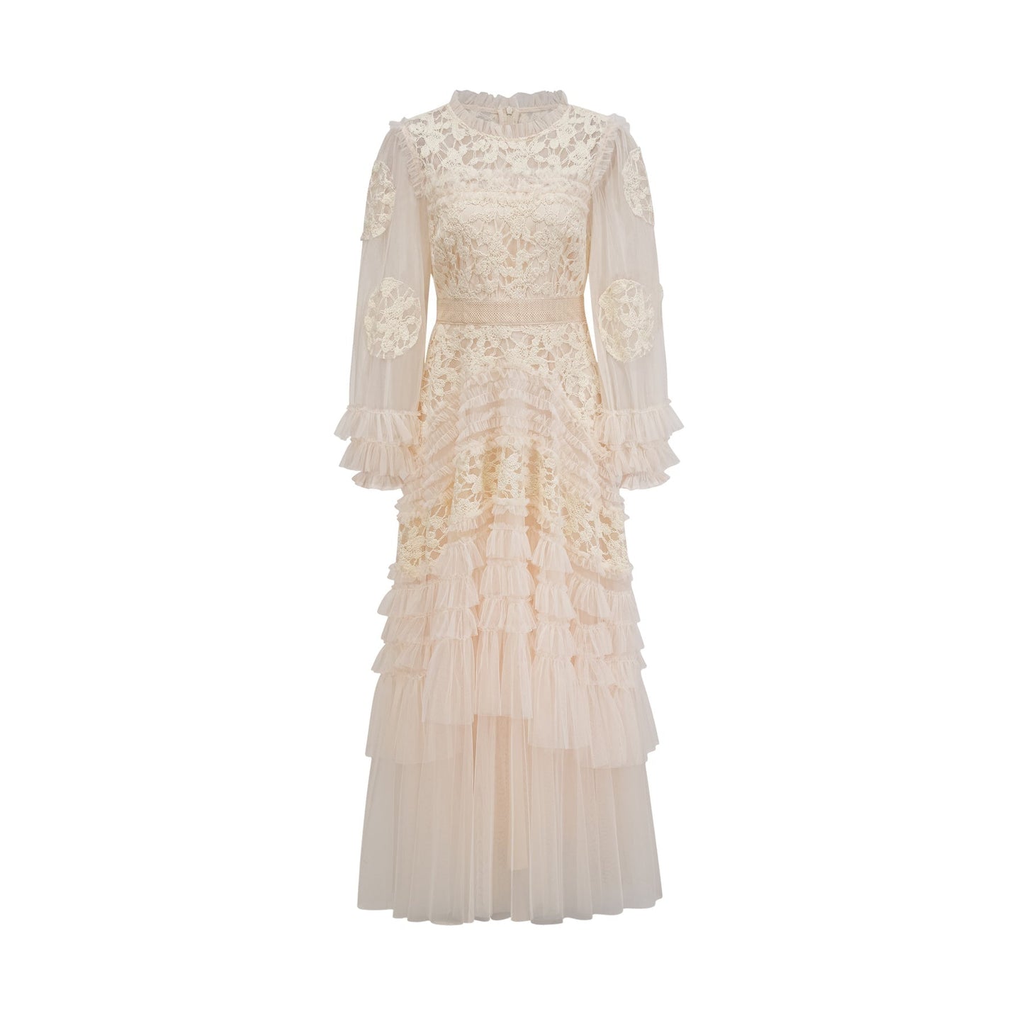 Capucine floralembroidered layered tulle maxi dress