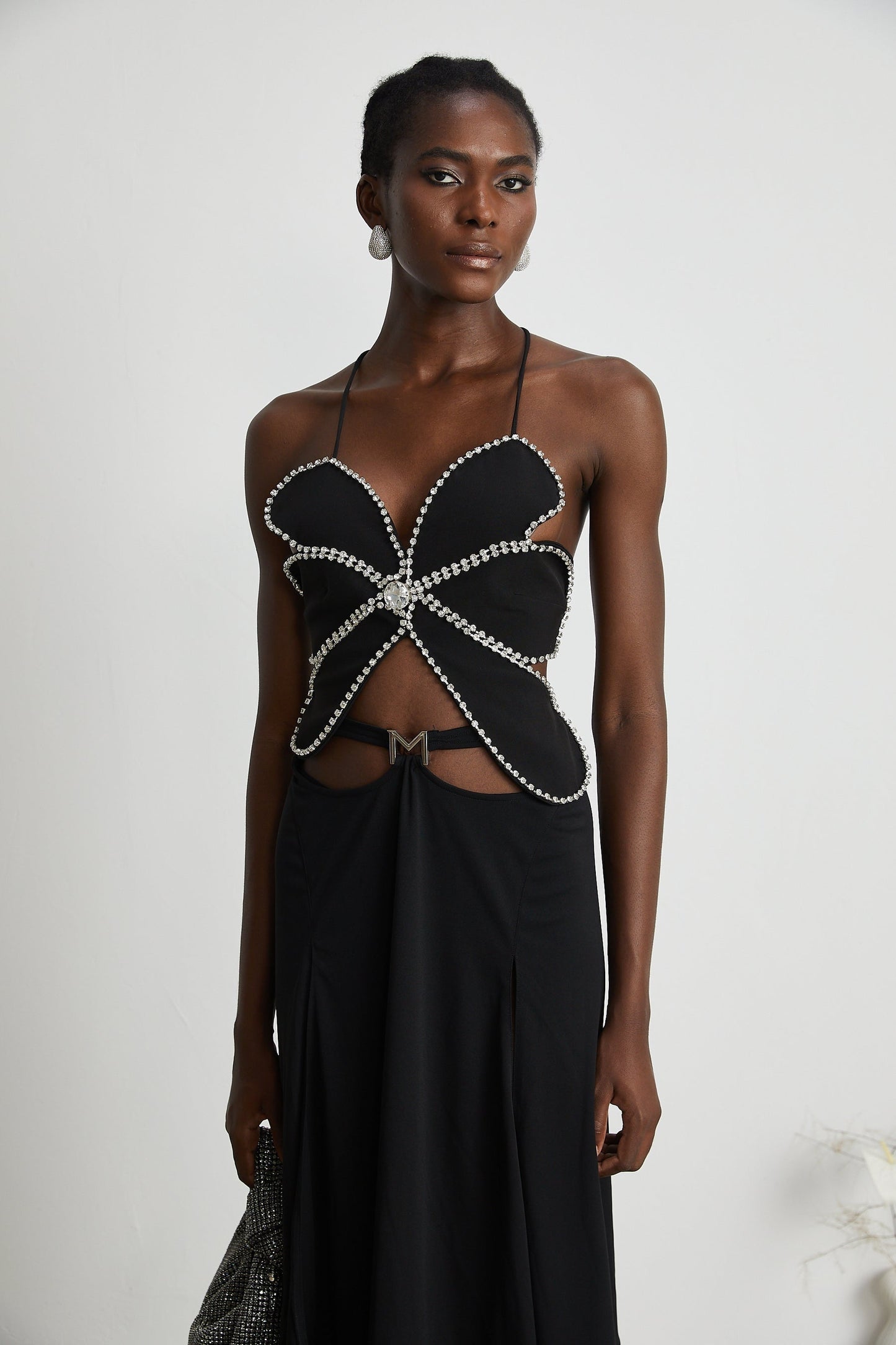 Caribe logoplaque midi skirt