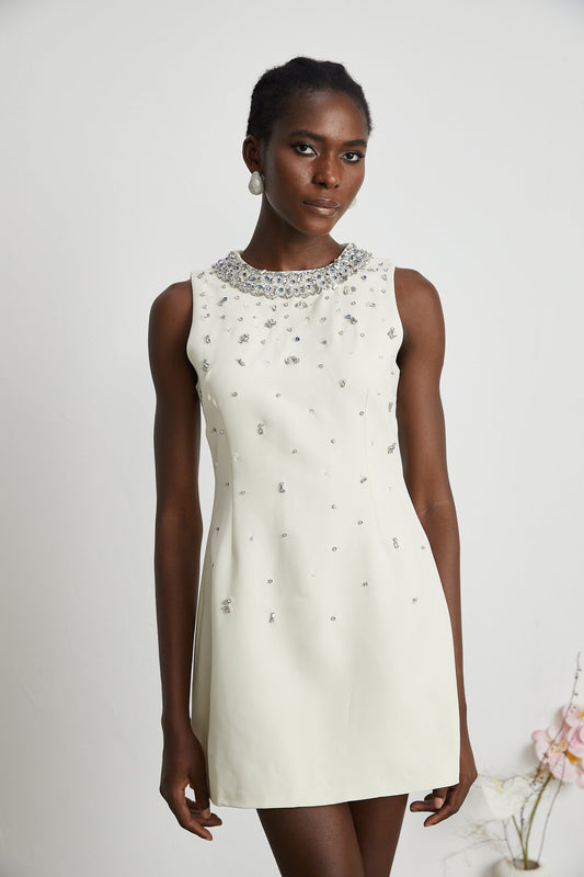 Cécile crystalembellished mini dress
