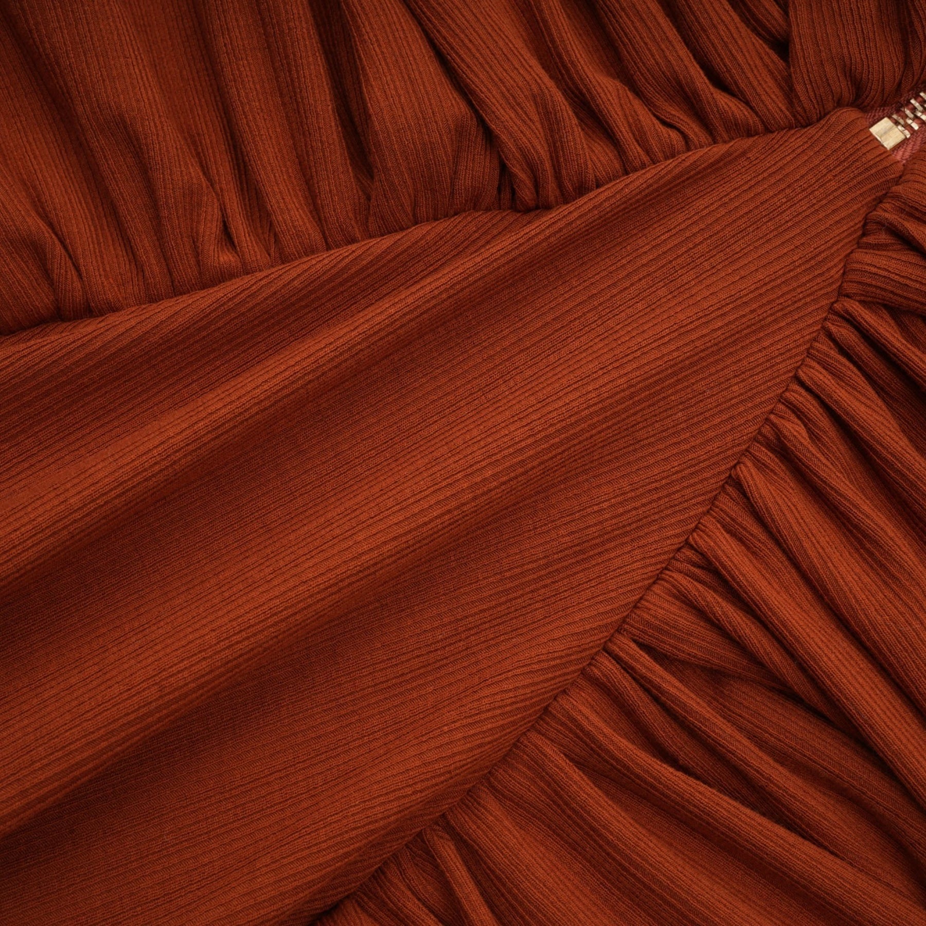 Célestine brown twisted cutout top  skirt matching set