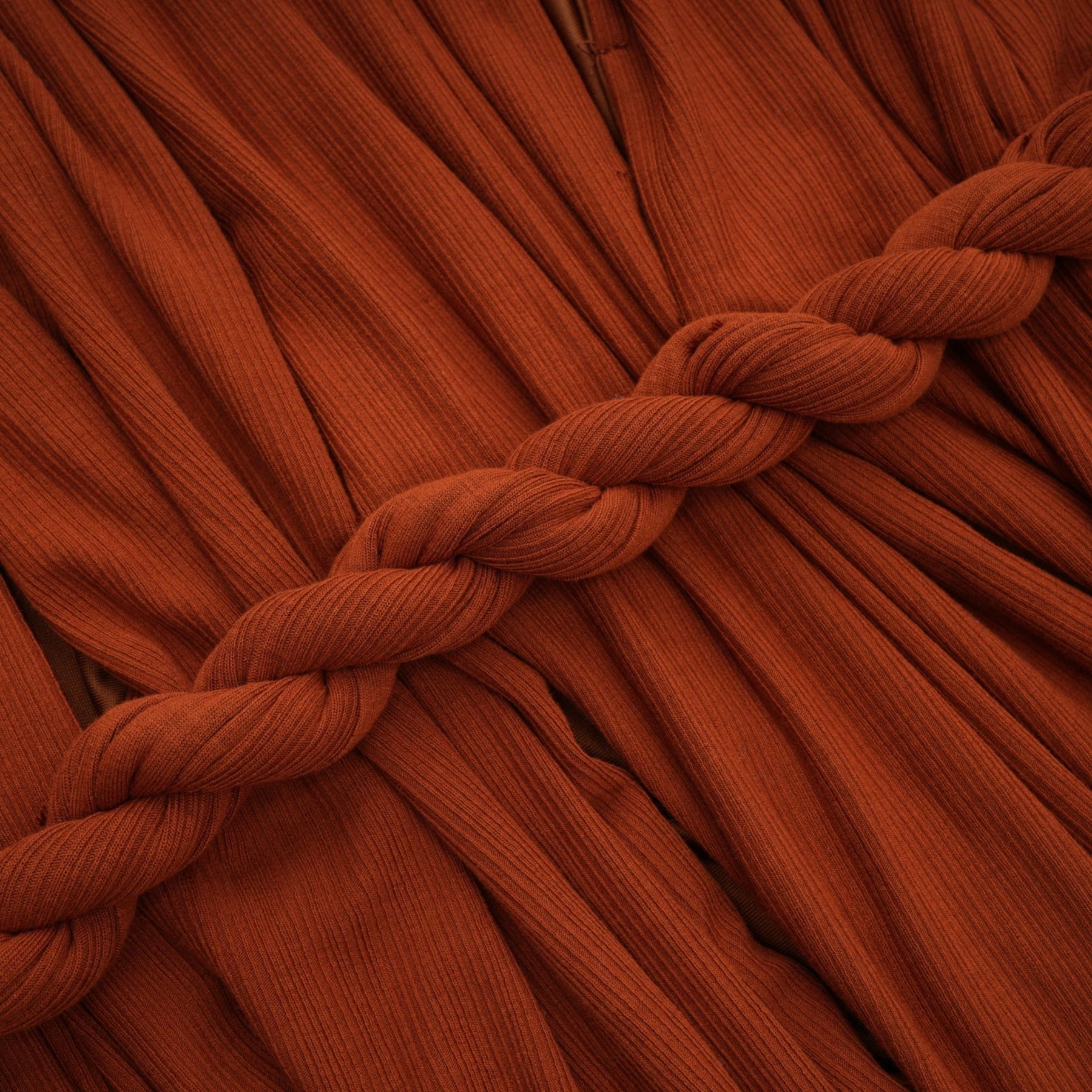 Célestine brown twisted cutout top  skirt matching set