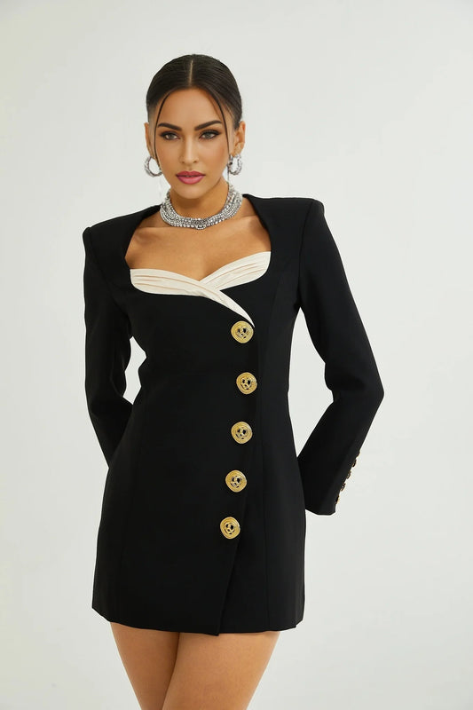 Céline black longsleeved dress