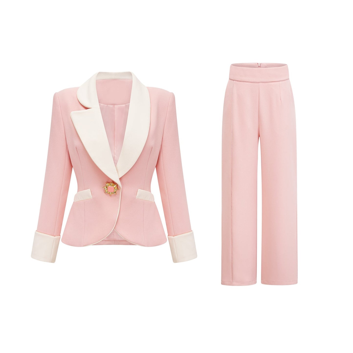 Claretta colourblock blazer  pants matching set