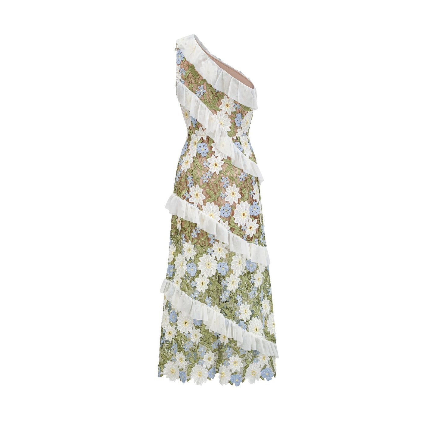 Clémence floral embroidered midi dress