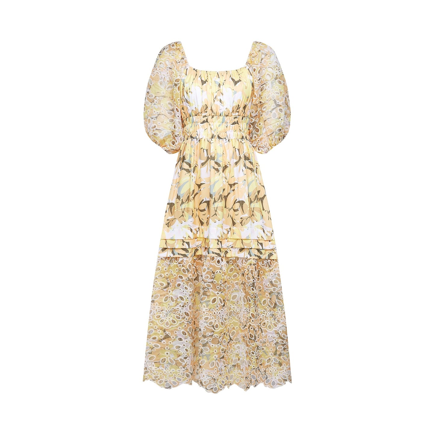 Clémence floralprint cutout midi dress