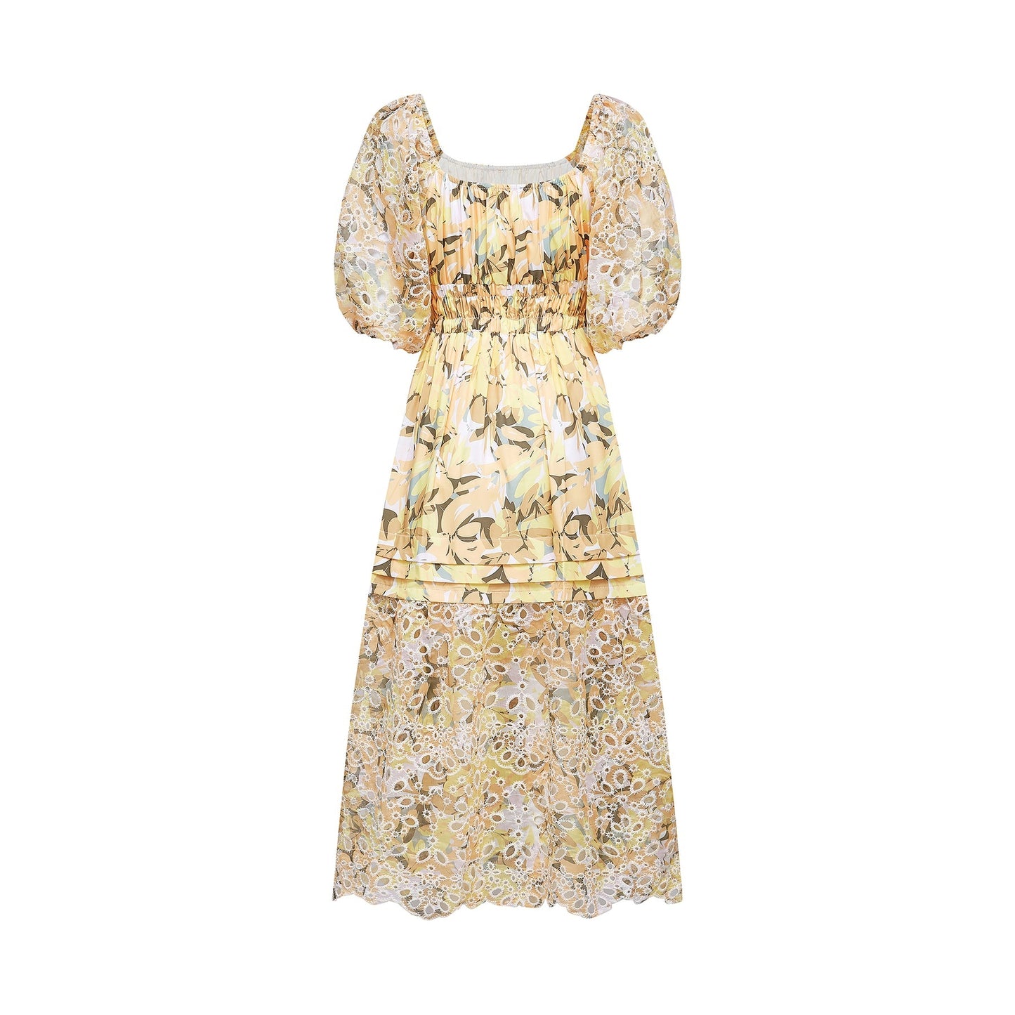 Clémence floralprint cutout midi dress