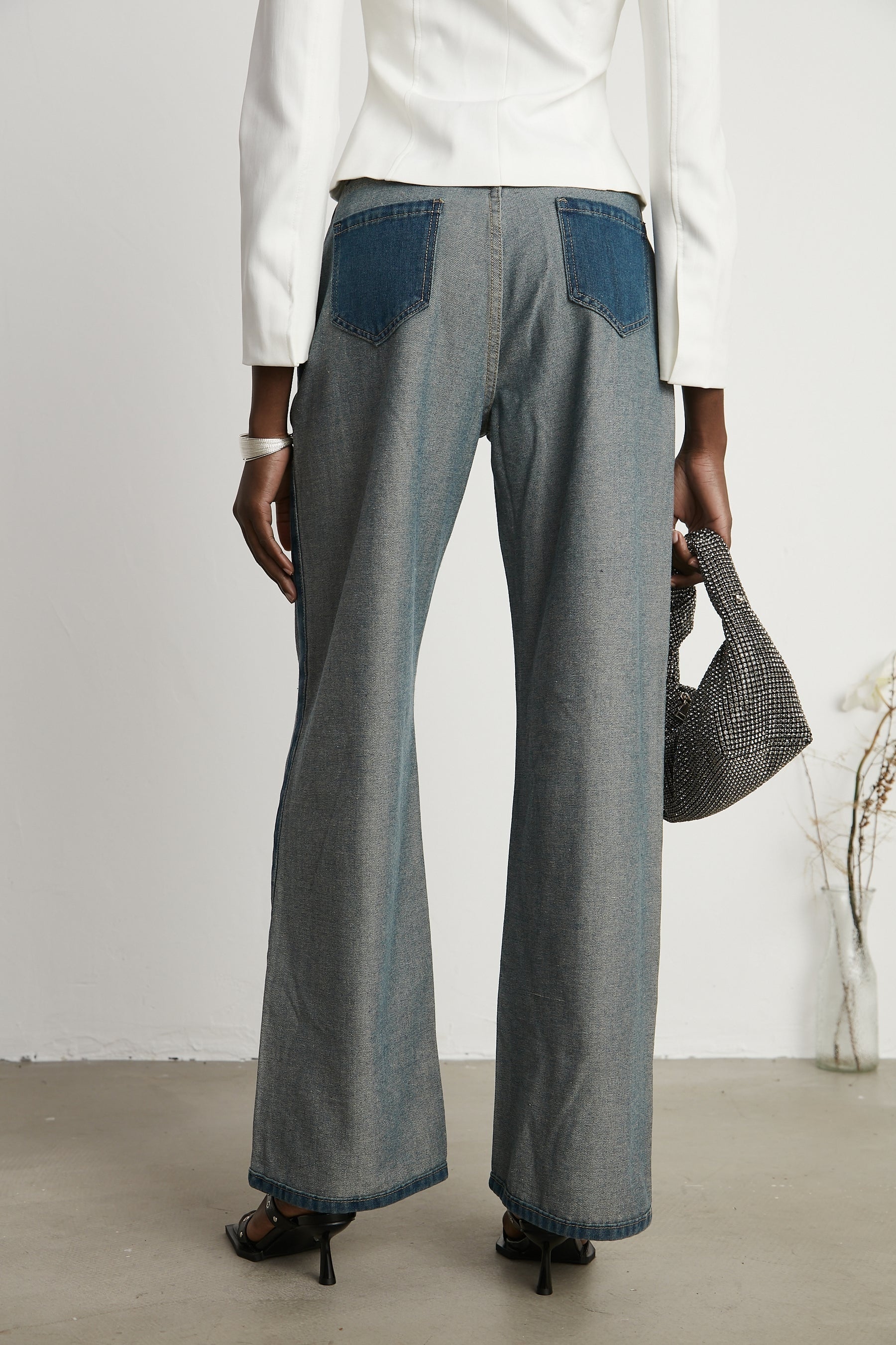 Clothilde wideleg panelled jeans